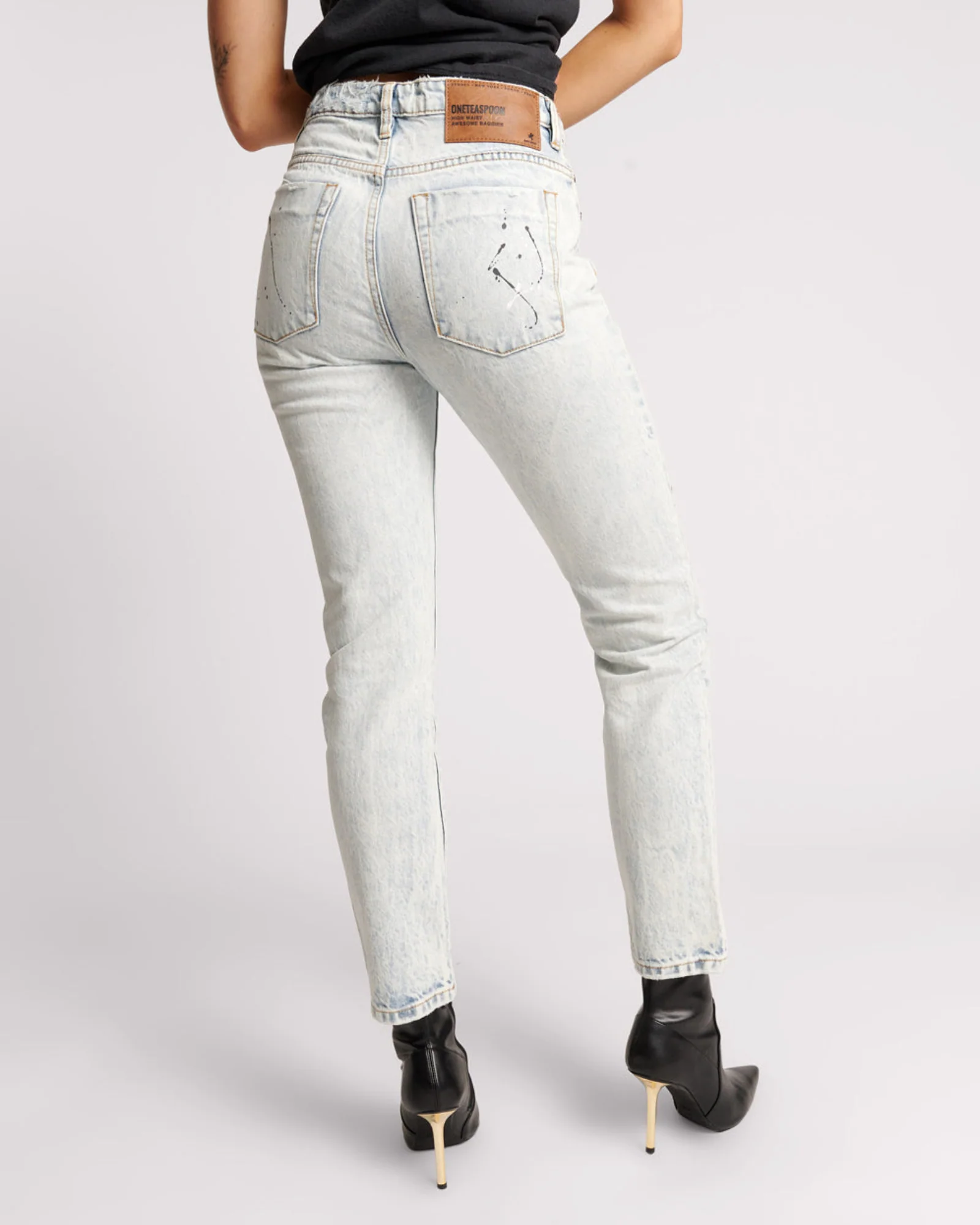 Awesome Baggies High Waist Straight Leg Denim Jeans - Florence Painted - Image 4