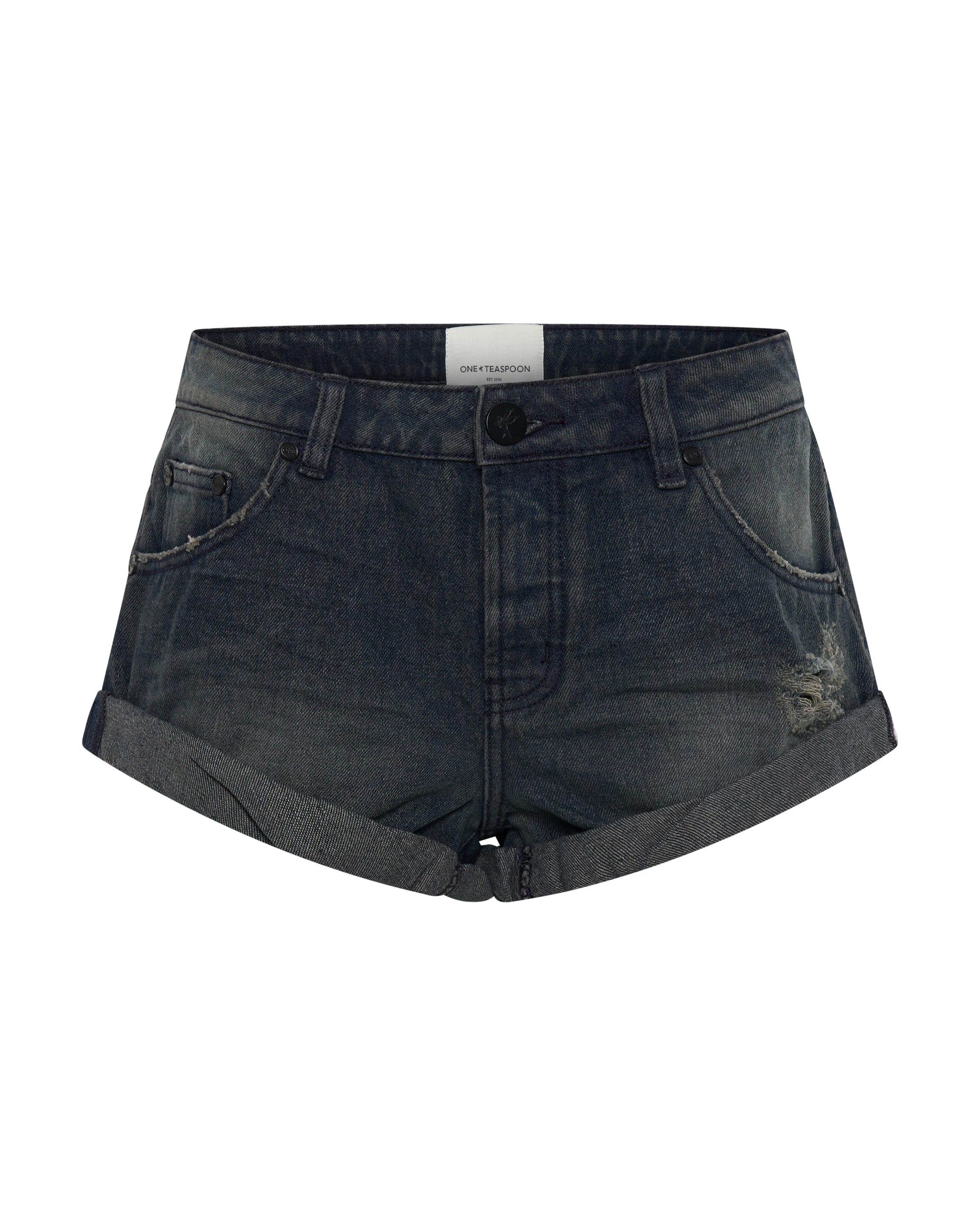 Bandits Low Waist Denim Shorts - Fox Black - Image 10