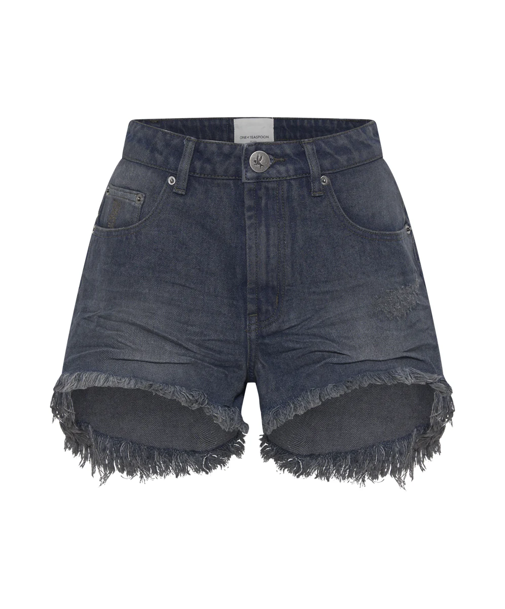 FOX BLACK BONITAS HIGH WAIST DENIM SHORTS - Image 8