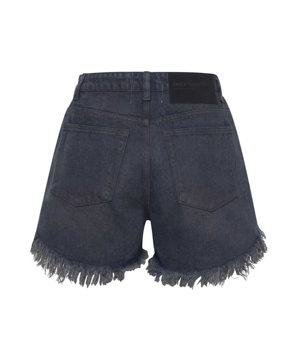 FOX BLACK BONITAS HIGH WAIST DENIM SHORTS - Image 9