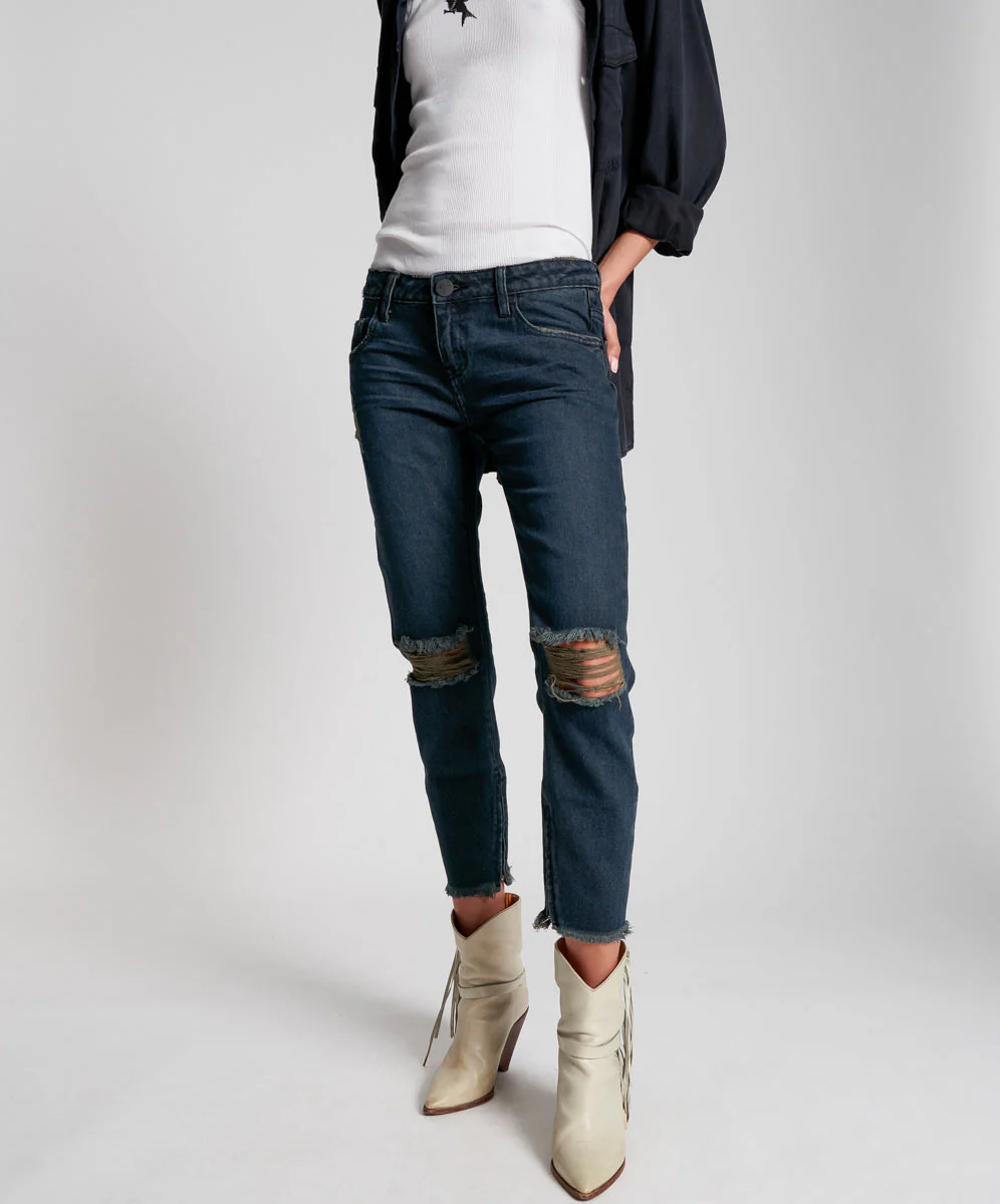 Freebirds Low Waist Rigid Skinny Denim Jeans - Fox Black - Image 4