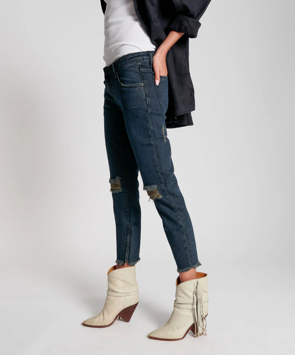 Freebirds Low Waist Rigid Skinny Denim Jeans - Fox Black - Image 5