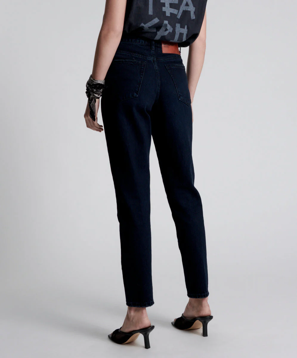 Legends High Waist Straight Leg Denim Jeans - Fox Black - Image 4