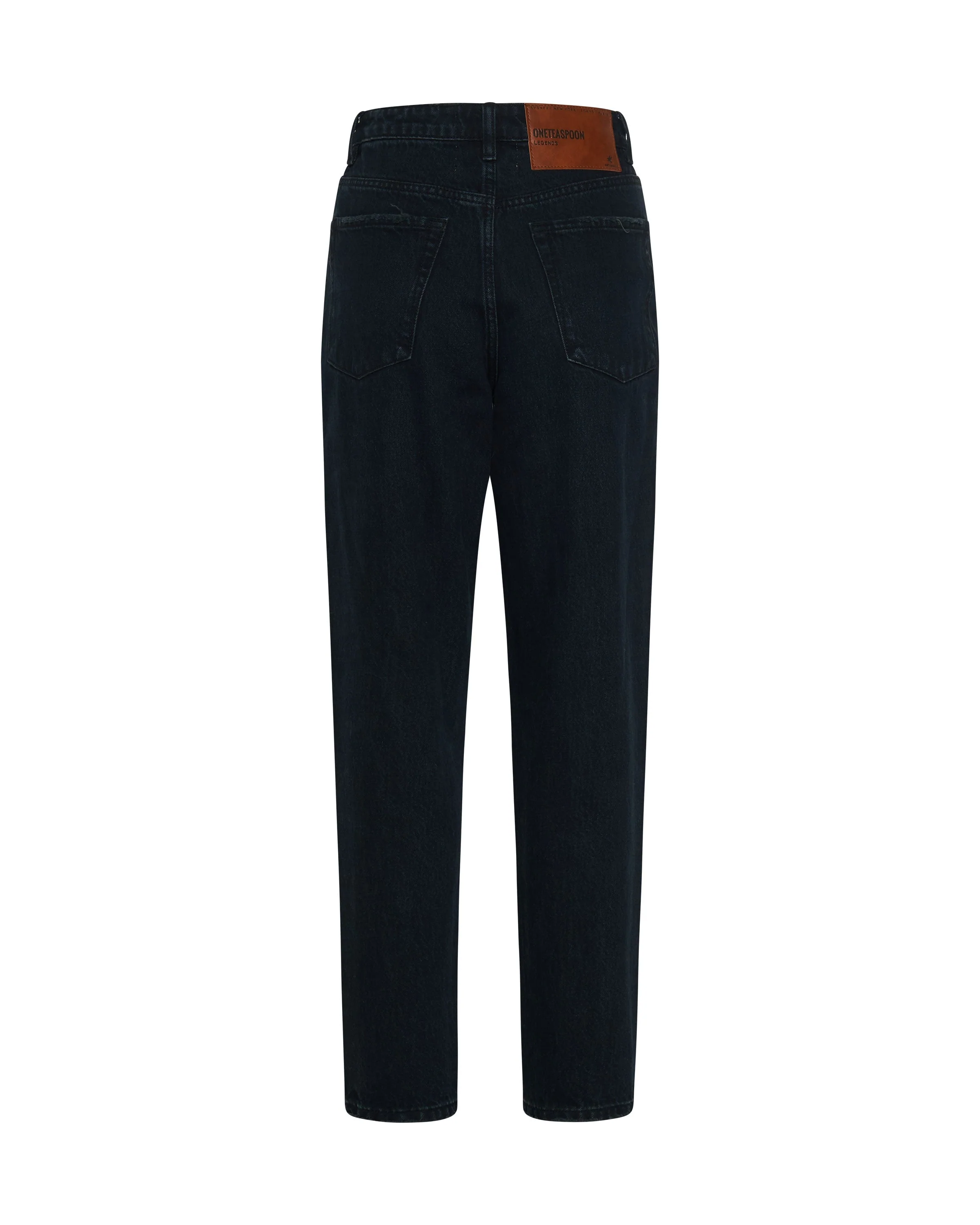 Legends High Waist Straight Leg Denim Jeans - Fox Black - Image 7