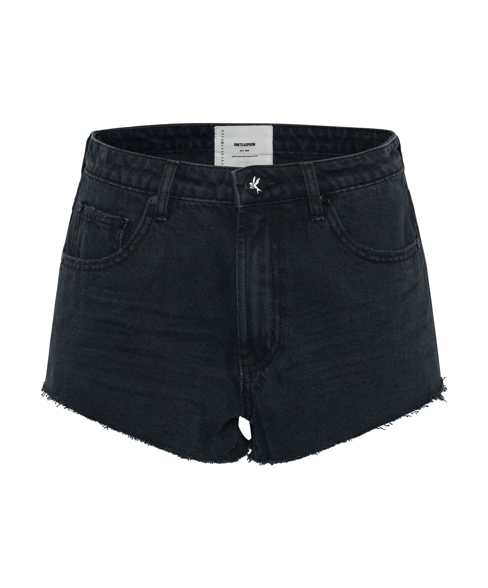 FOX BLACK THE ONE FITTED CHEEKY DENIM SHORTS - Image 6
