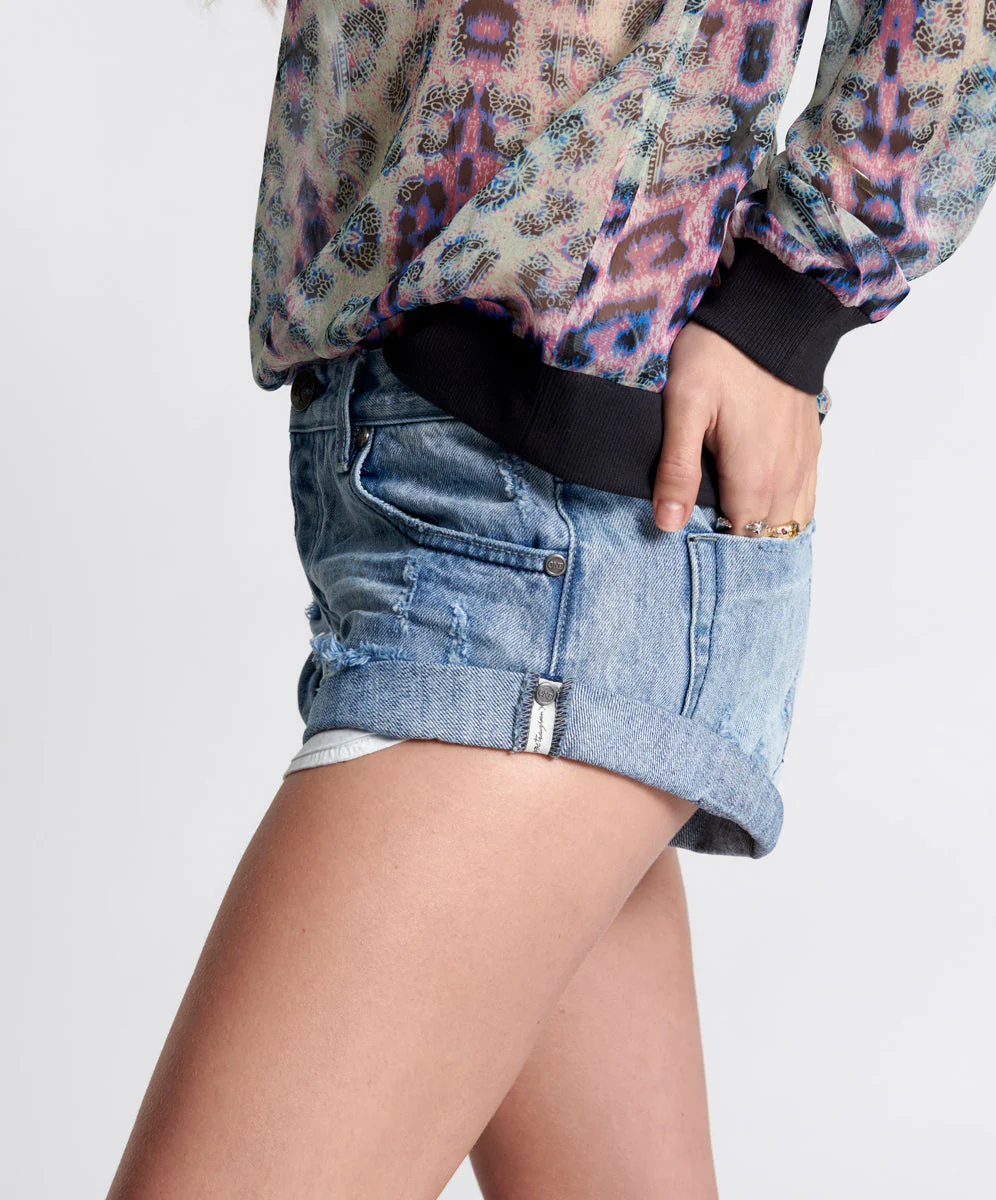 Bandits Low Waist Denim Shorts - Archived Fresh Blue - Image 4