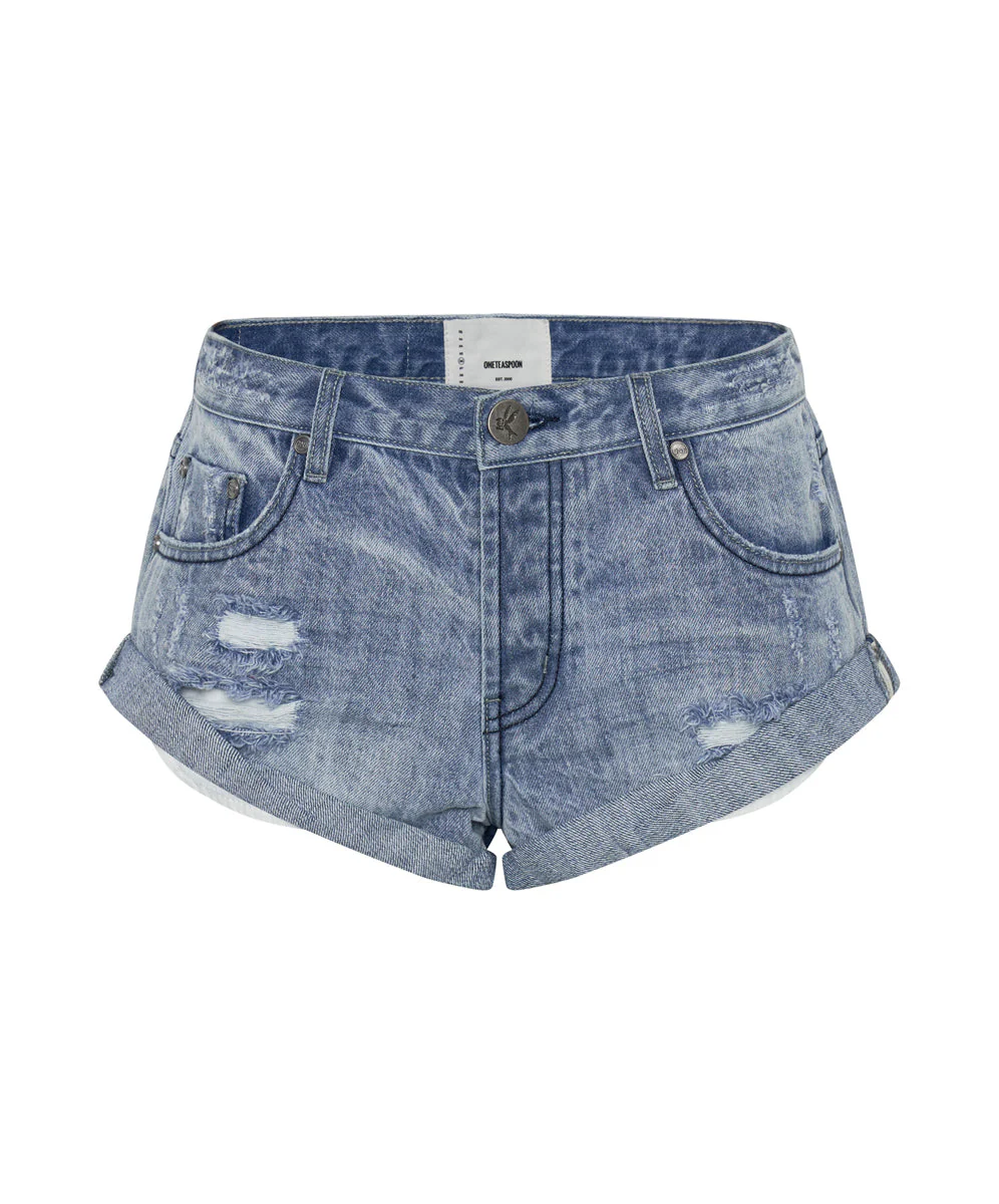 Bandits Low Waist Denim Shorts - Archived Fresh Blue - Image 6