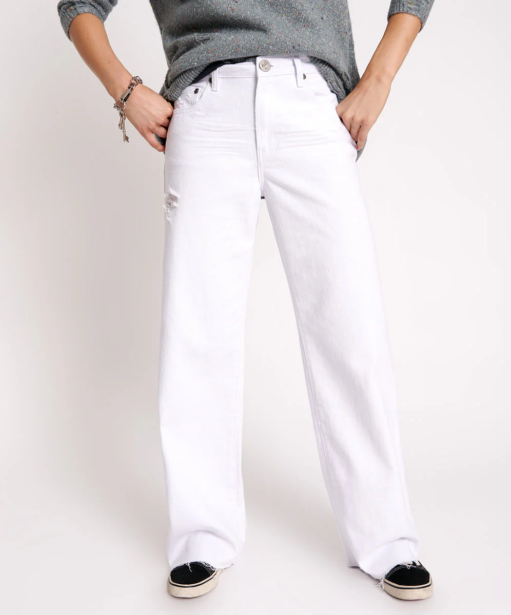 FRESH WHITE JACKSON MID WAIST WIDE LEG JEANS - Image 2