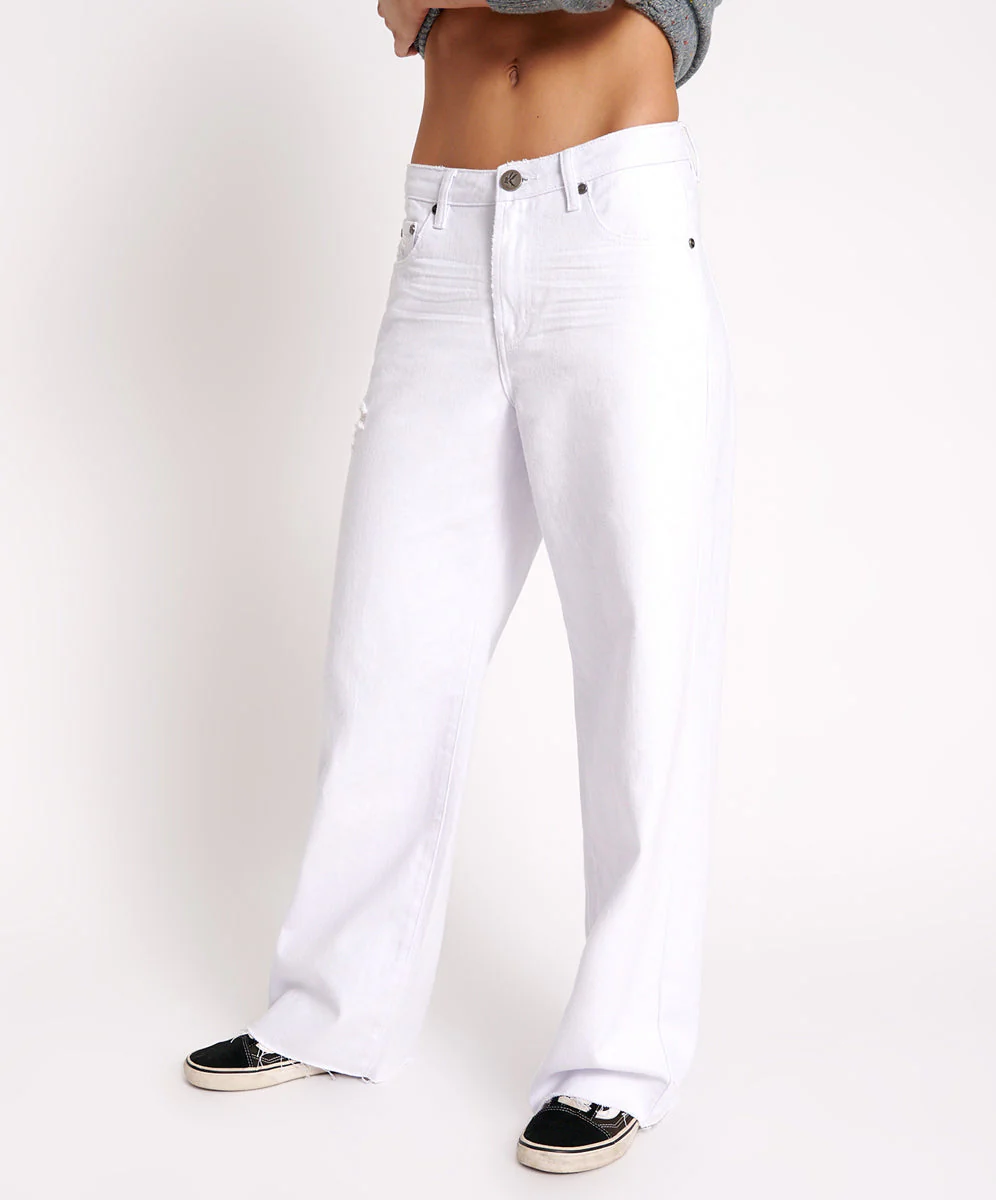 FRESH WHITE JACKSON MID WAIST WIDE LEG JEANS - Image 3