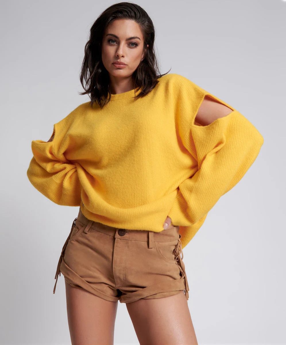 FRINGED BANDITS LOW WAIST SUEDE SHORT