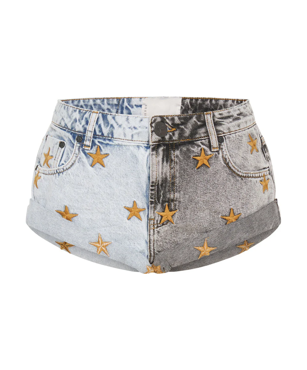 Bandits Low Waist Denim Shorts - Blue Grey - Image 5