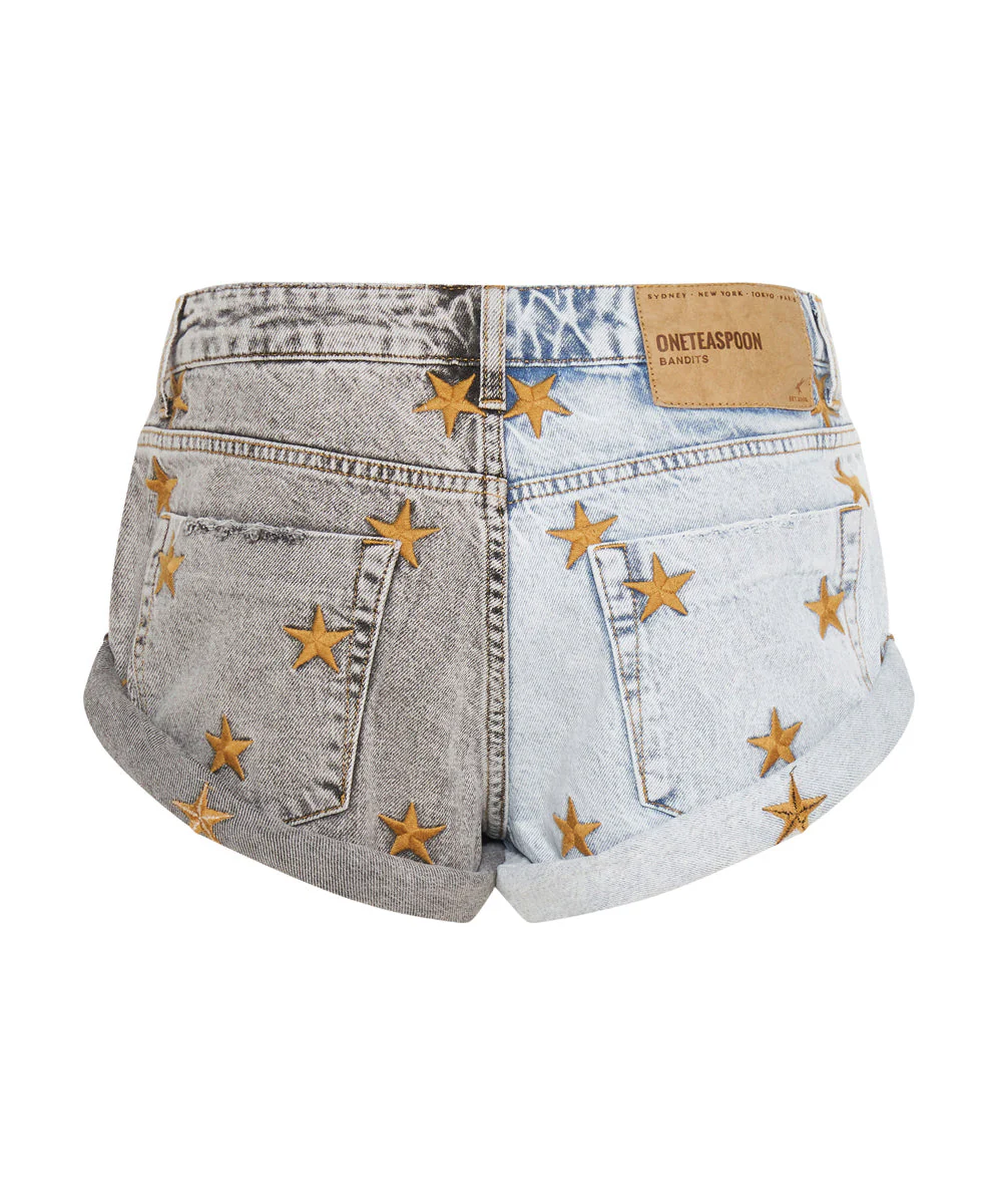 Bandits Low Waist Denim Shorts - Blue Grey - Image 6