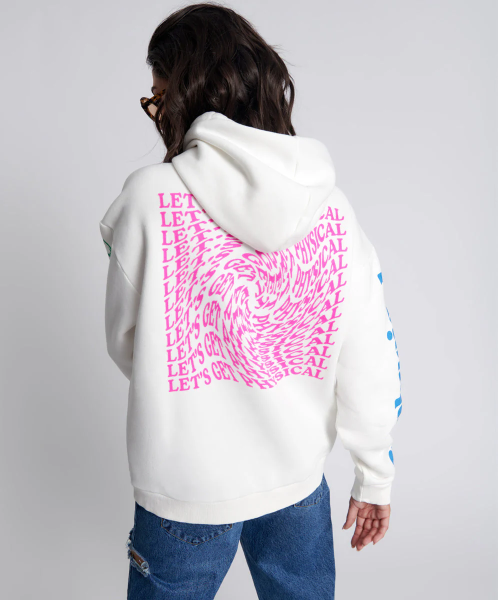 Get Physical Oversized Sweater Hoody - White - Image 4