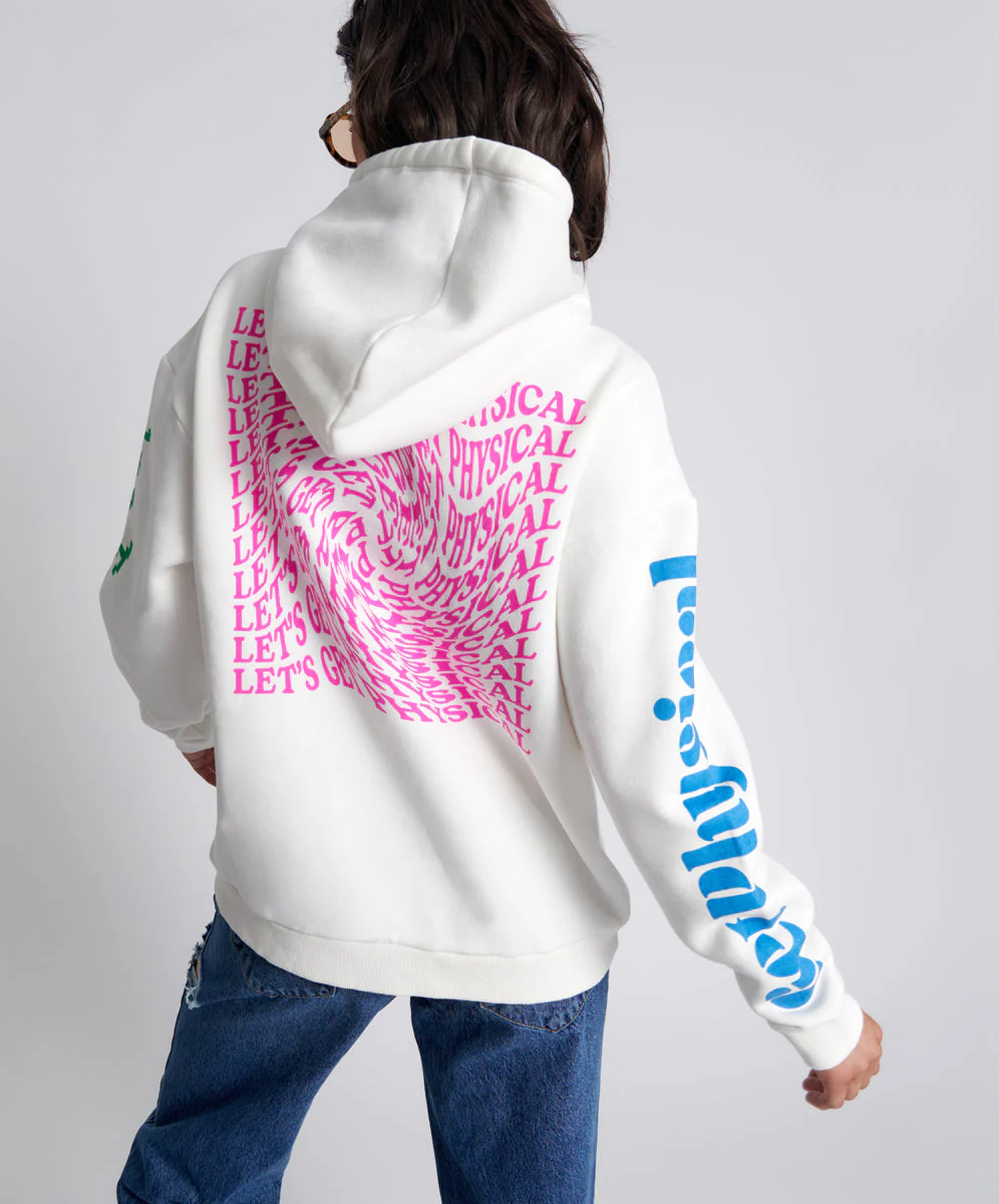 Get Physical Oversized Sweater Hoody - White - Image 5