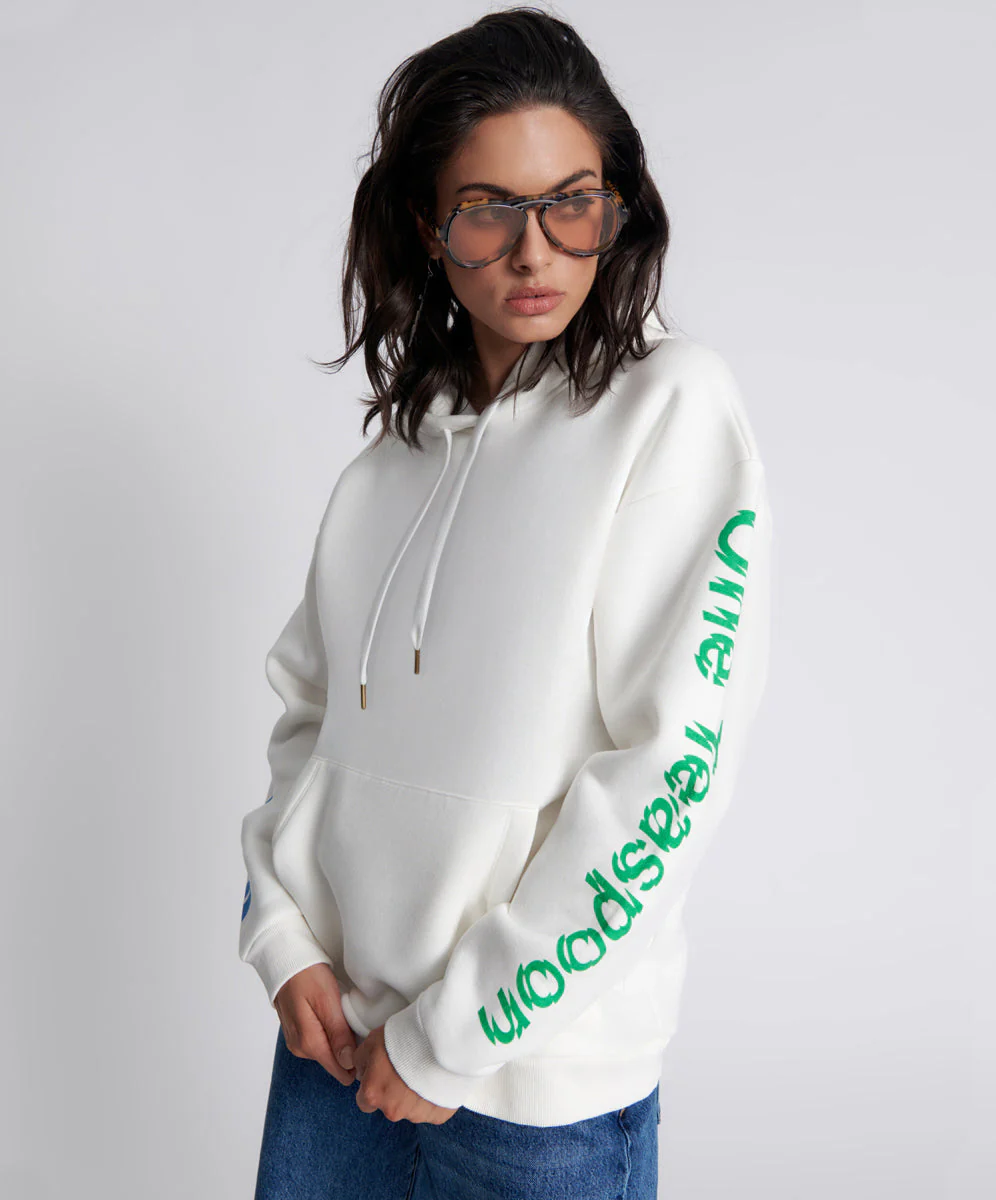 Get Physical Oversized Sweater Hoody - White - Image 2