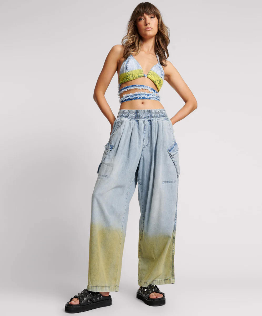 Denim Parachute Pants - Golden Hour