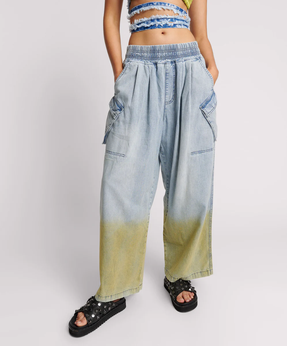 Denim Parachute Pants - Golden Hour - Image 2