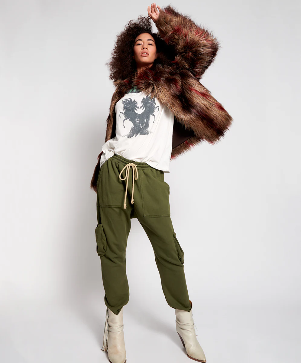 Goldie Army Sweat Pants - Khaki - Image 5