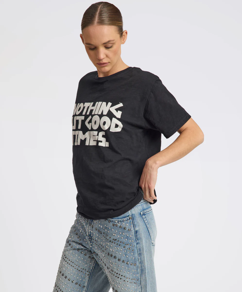 25th Anniversary Good Times Boyfriend Tee - Black - Image 4