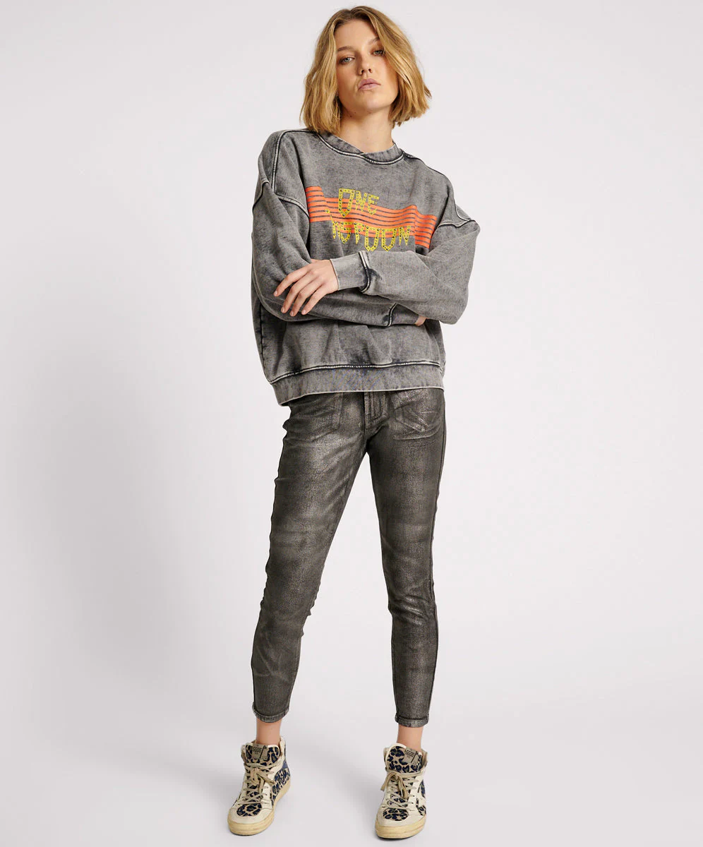 Gothic Studded Retro Sweater - Black Acid - Image 3