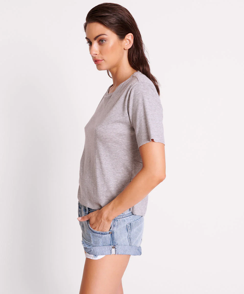 GREY MARLE LUCKY 8 BOYFRIEND TEE - Image 2