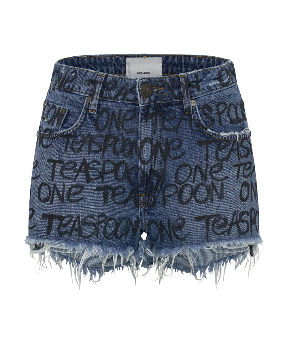 Bonitas High Waist Denim Shorts - Rosewood - Image 6