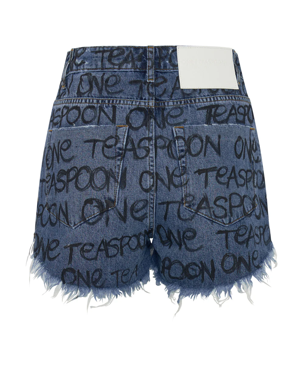 Bonitas High Waist Denim Shorts - Rosewood - Image 7