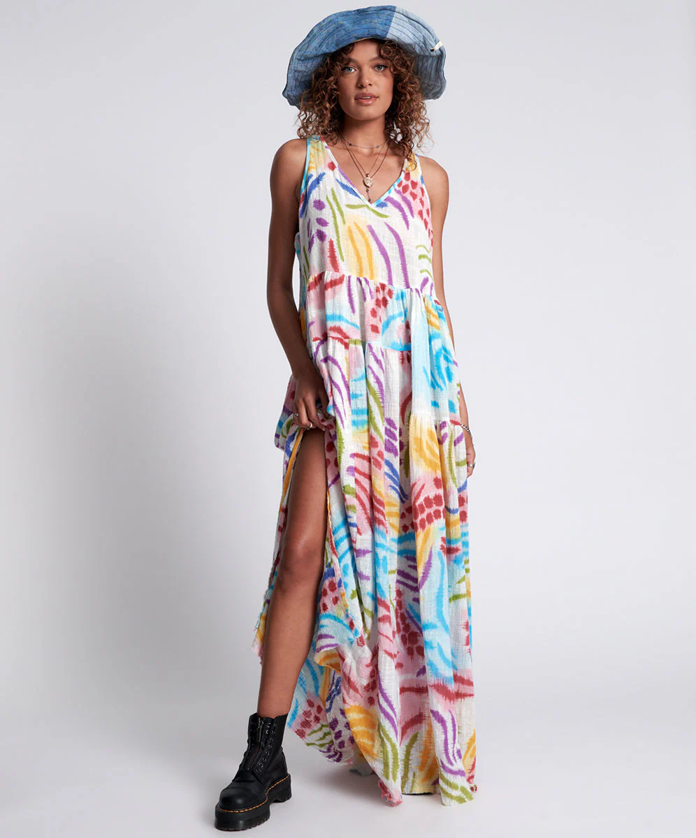 HAND PAINTED COSMIC GYPSY CHARMER DRESS