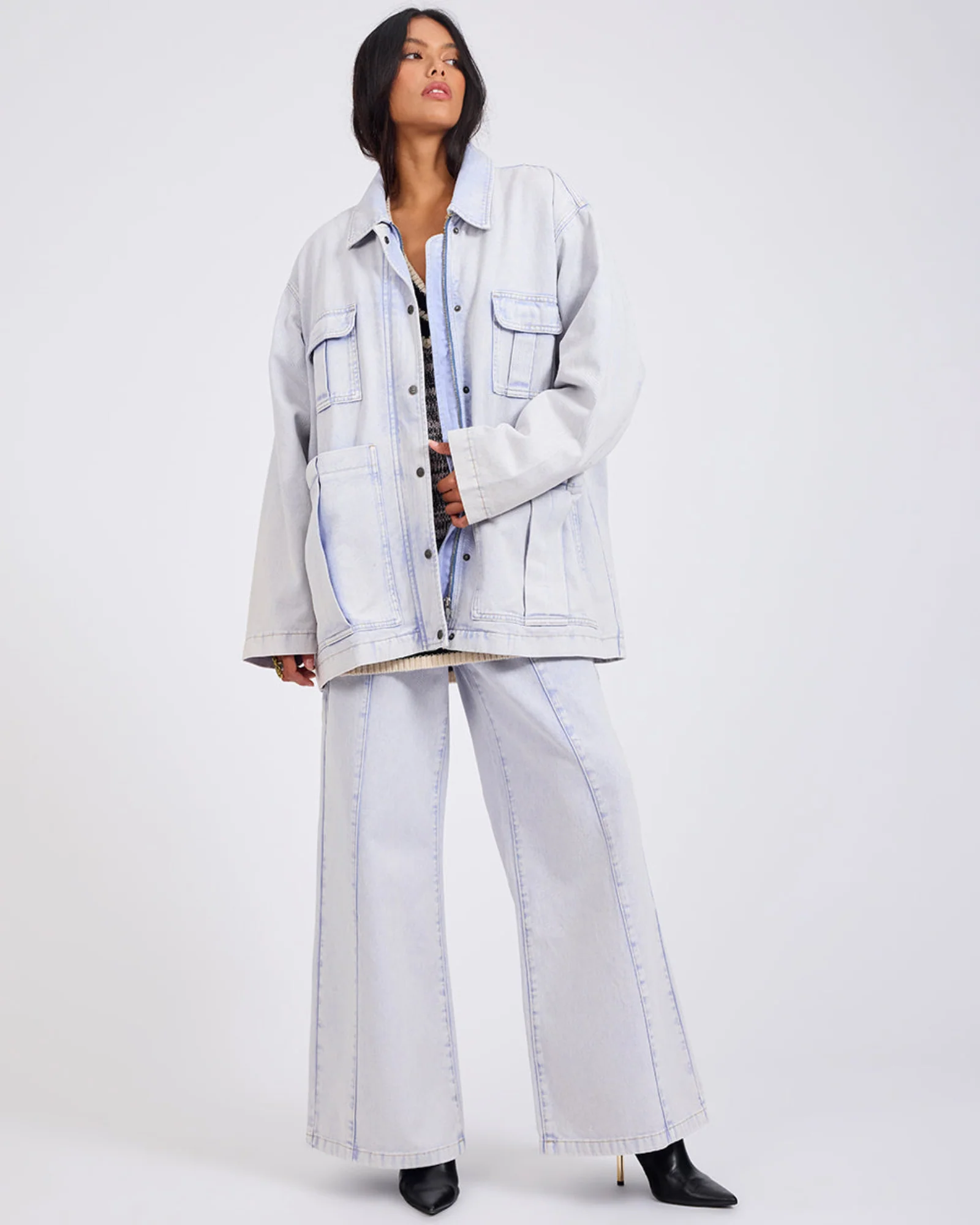 Hayden High Waist Wide Leg Trouser Denim Jeans - Image 15