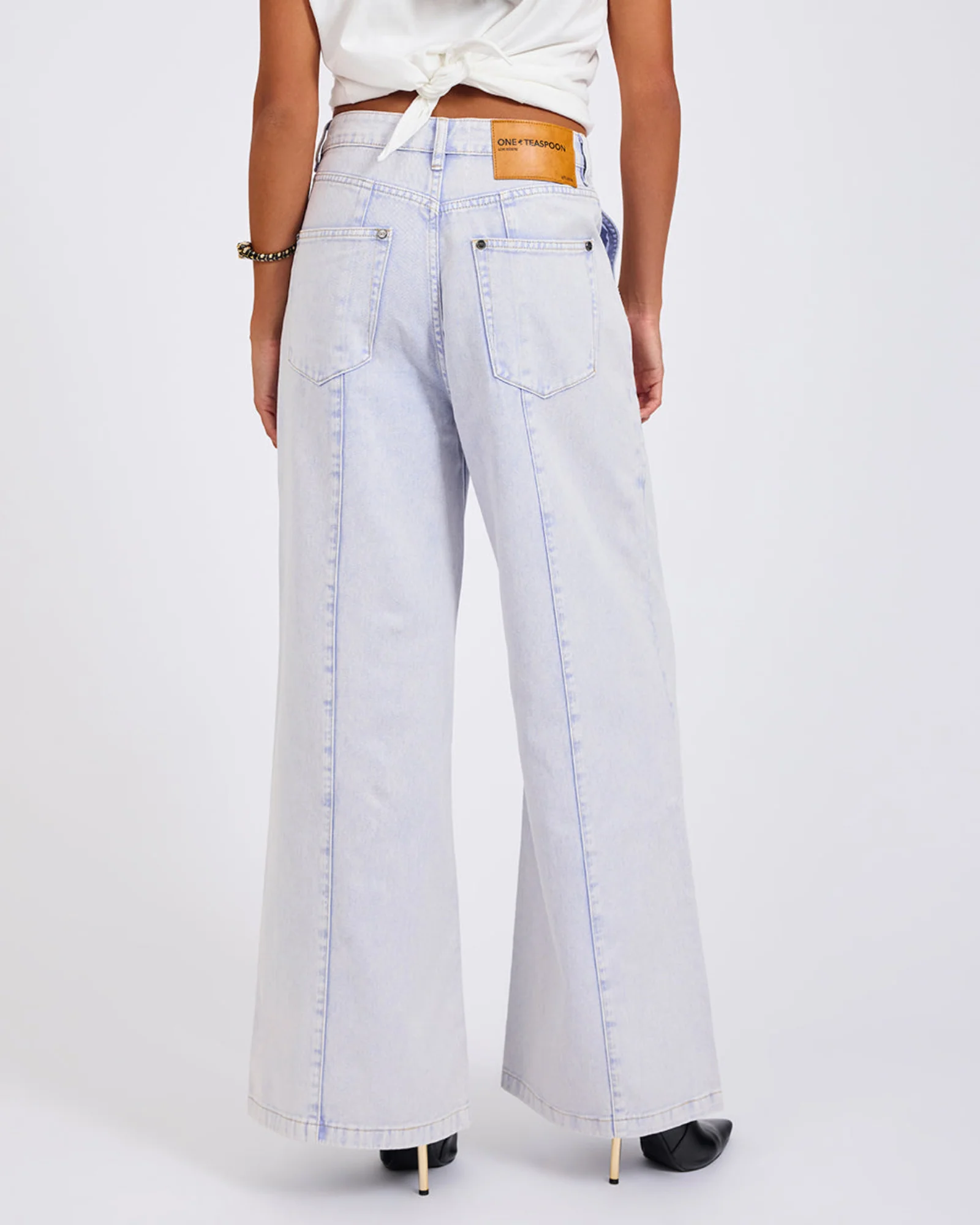 Hayden High Waist Wide Leg Trouser Denim Jeans - Image 5