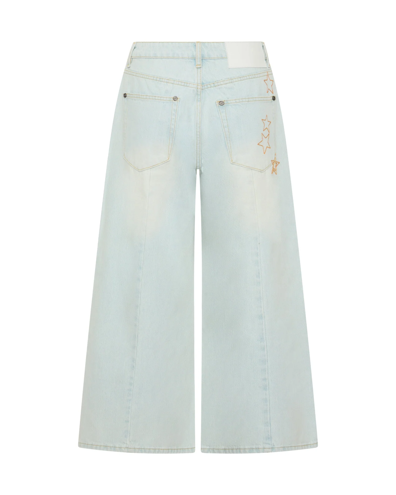 Hayden Mid Waist Wide Leg Cropped Denim Jeans - Bel Air Blue - Image 12