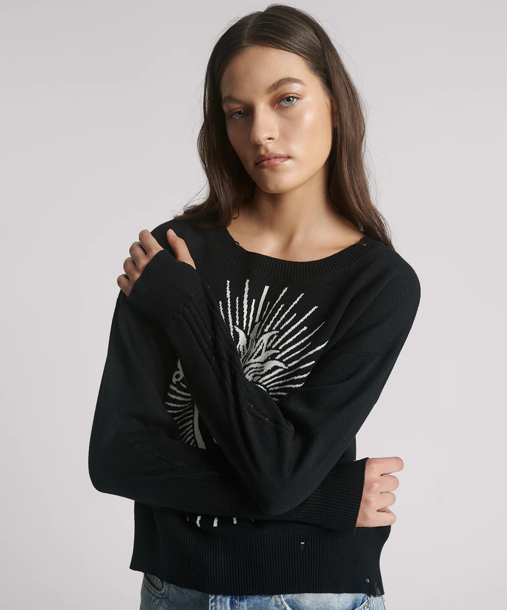 Heart O Steel Knit Jumper - Black - Image 6