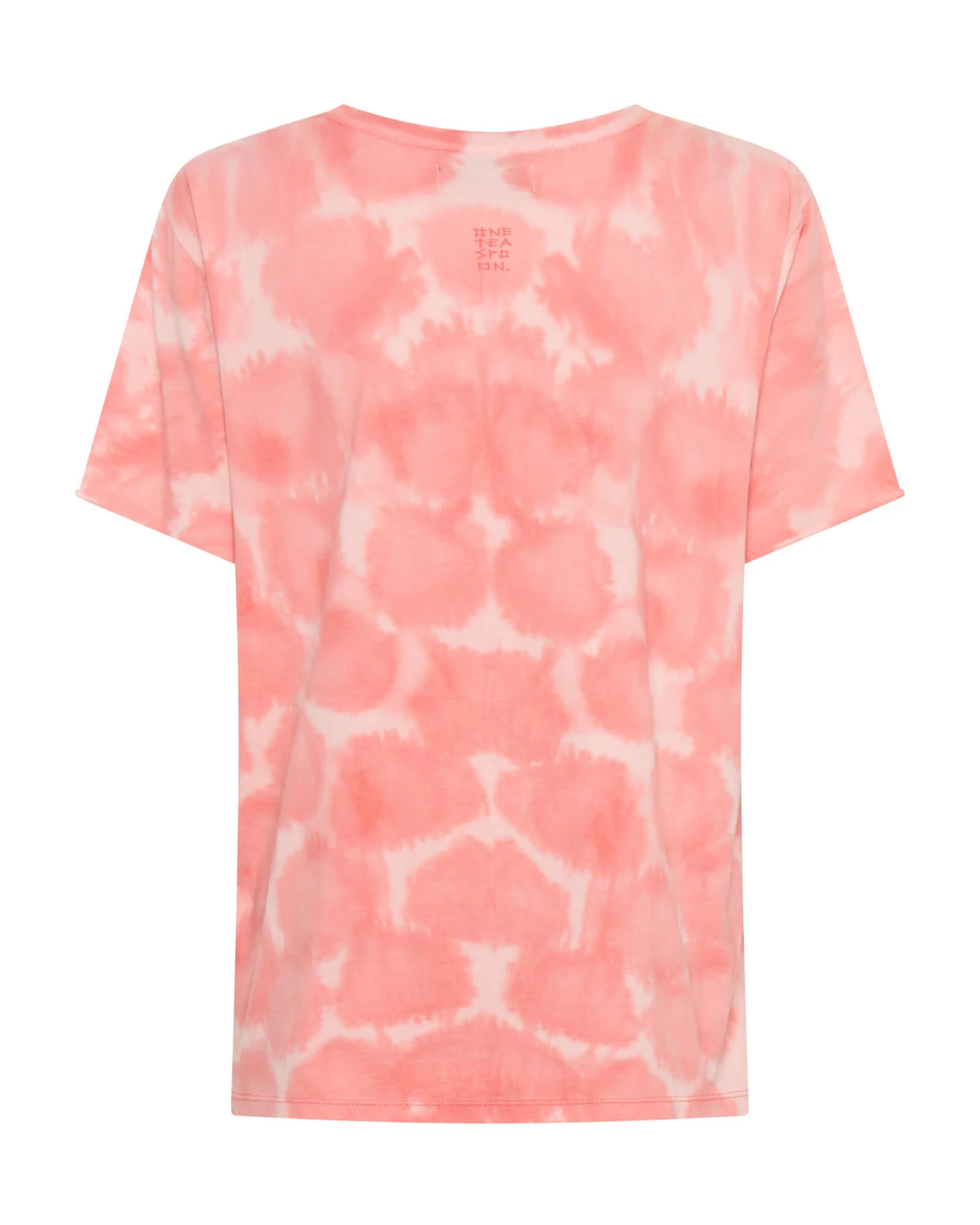 Heart Throb Tie Dye Boyfriend Tee - Coral Pink - Image 8