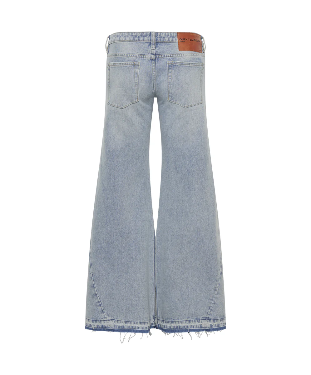 Johnnies Low Waist Wide Leg Denim Jeans - Hendrixe - Image 7