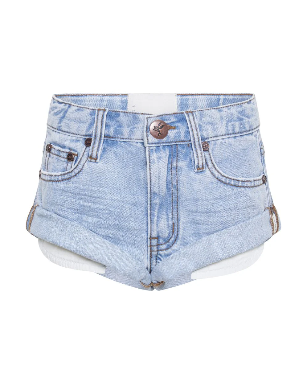 Kids Bandits Low Waist Denim Shorts - Hendrixe Blue - Image 5