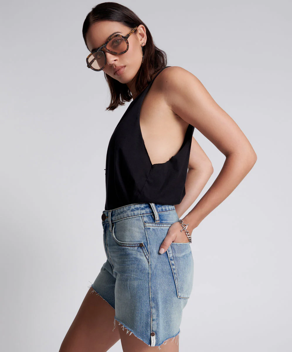 Legends High Waist Mom Fit Denim Shorts - Hendrixe - Image 3