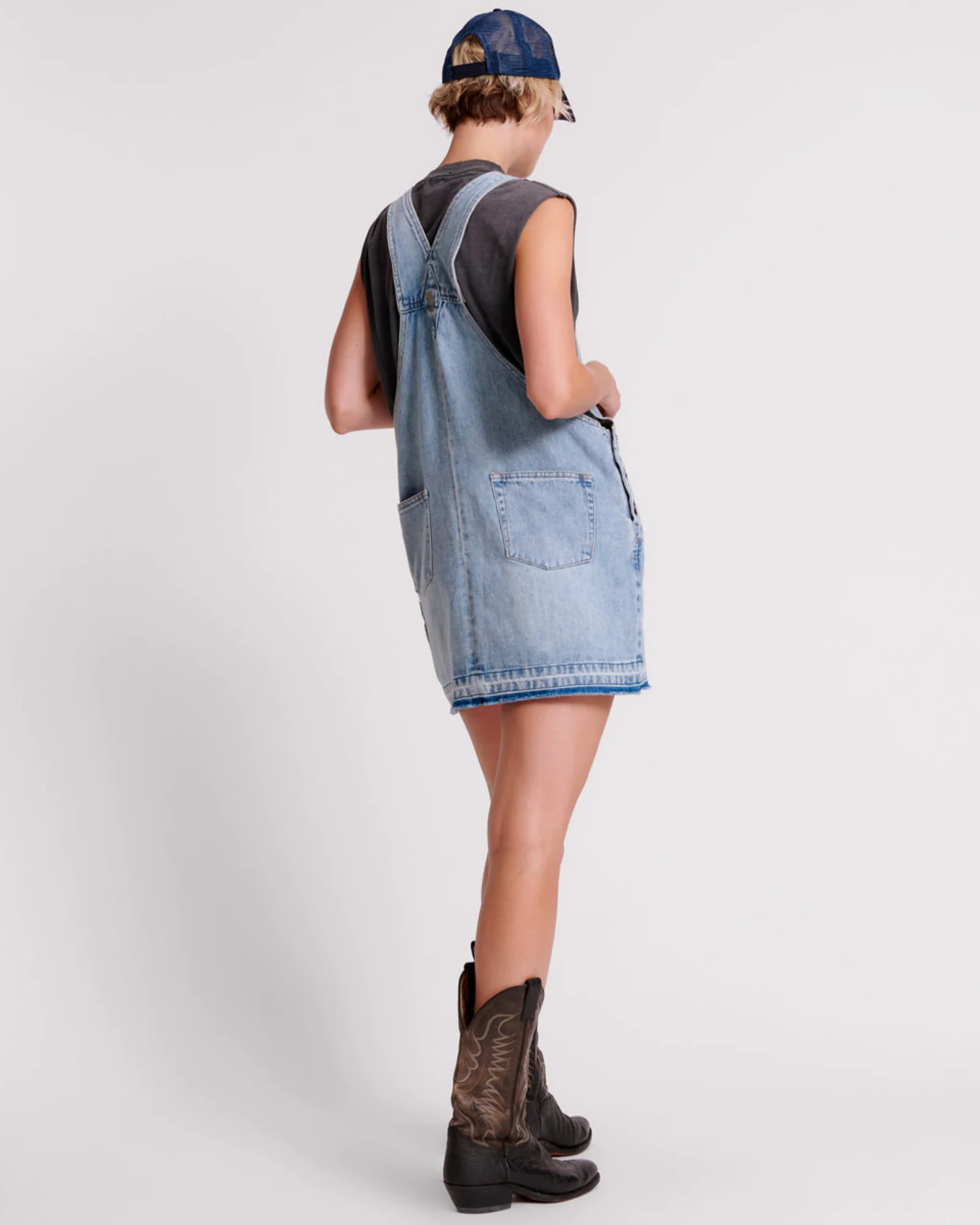 Stanton St Denim Mini Pini Dress - Hendrixe - Image 3