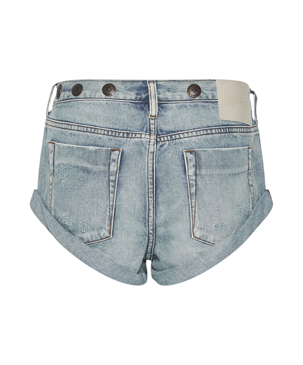 Bandits Low Waist Studded Denim Shorts - Hendrixe Blue - Image 10