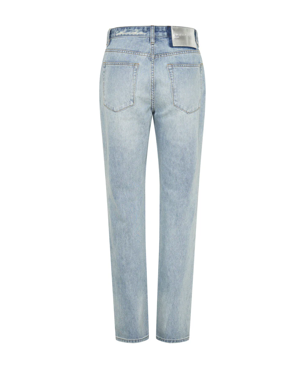 Truckers Mid Waist Straight Leg Denim Jeans - Hendrixe - Image 7