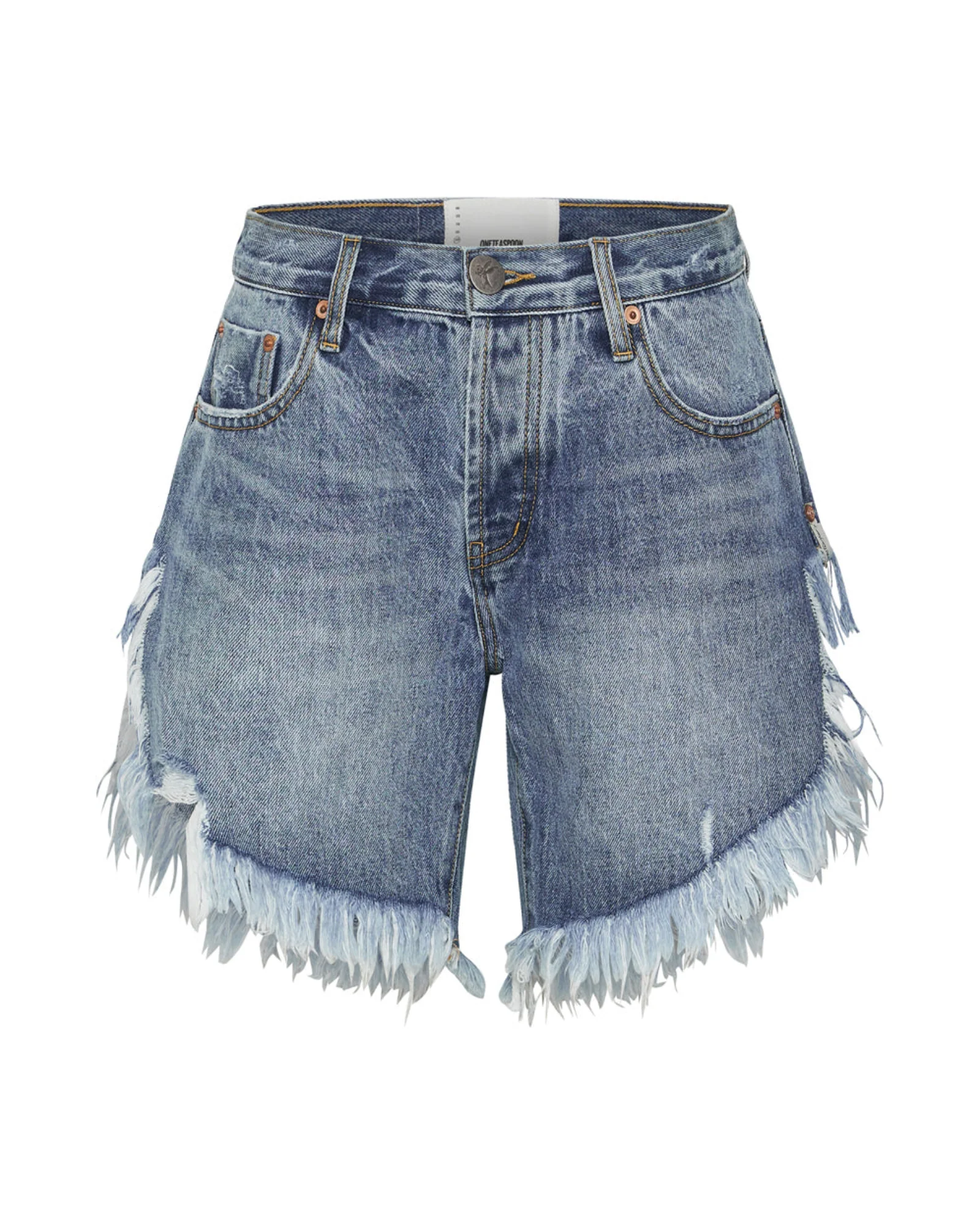 Frankies Low Waist Long Length Denim Shorts - Hollywood - Image 7
