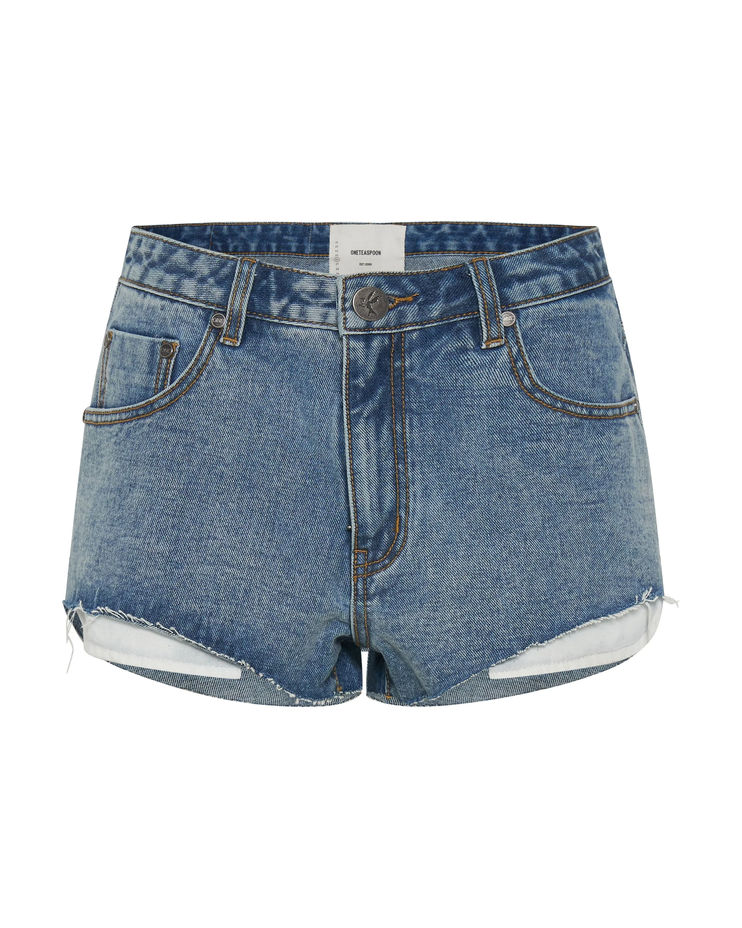 The One High Waist Cheeky Denim Shorts - Hollywood - Image 5