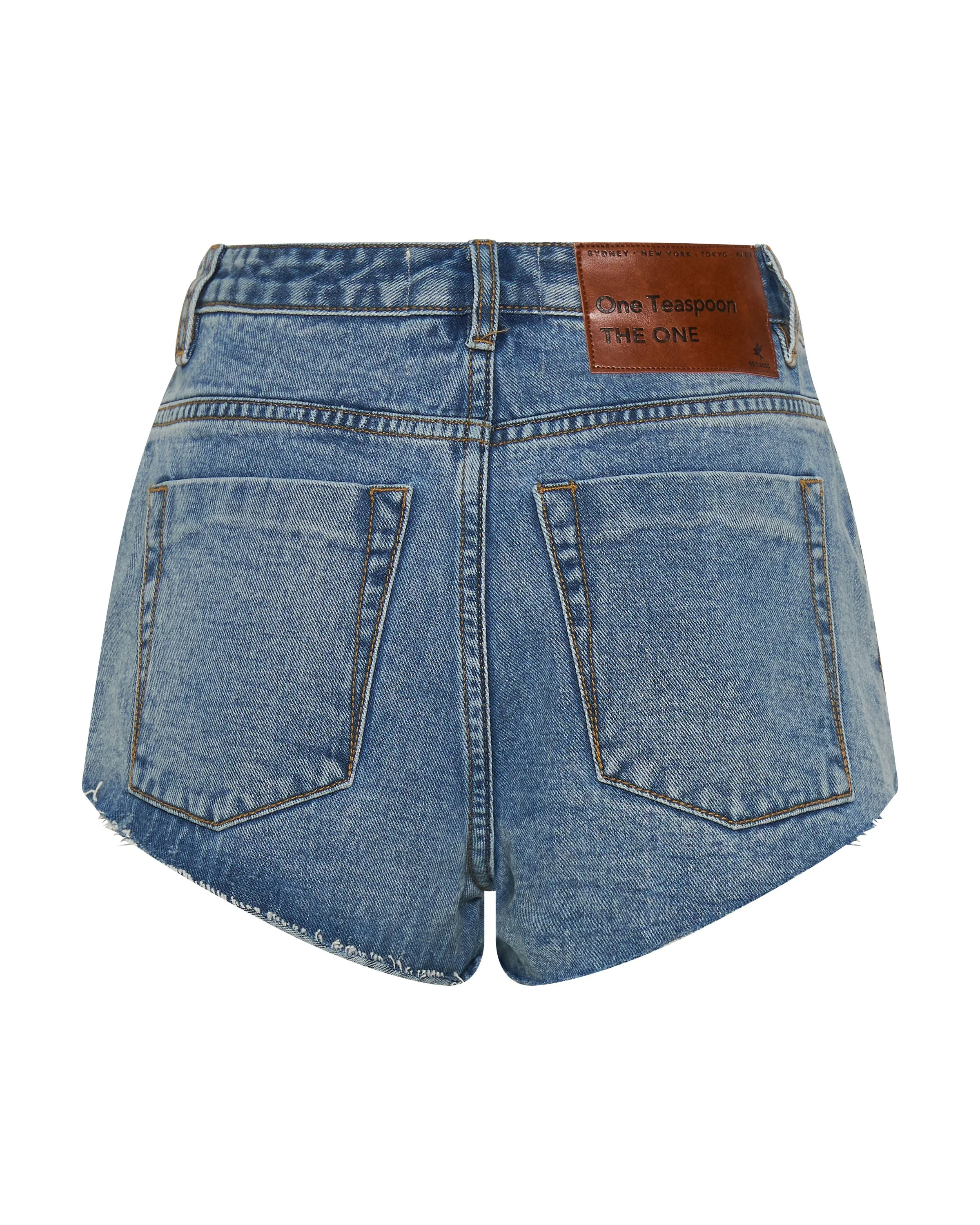 The One High Waist Cheeky Denim Shorts - Hollywood - Image 6