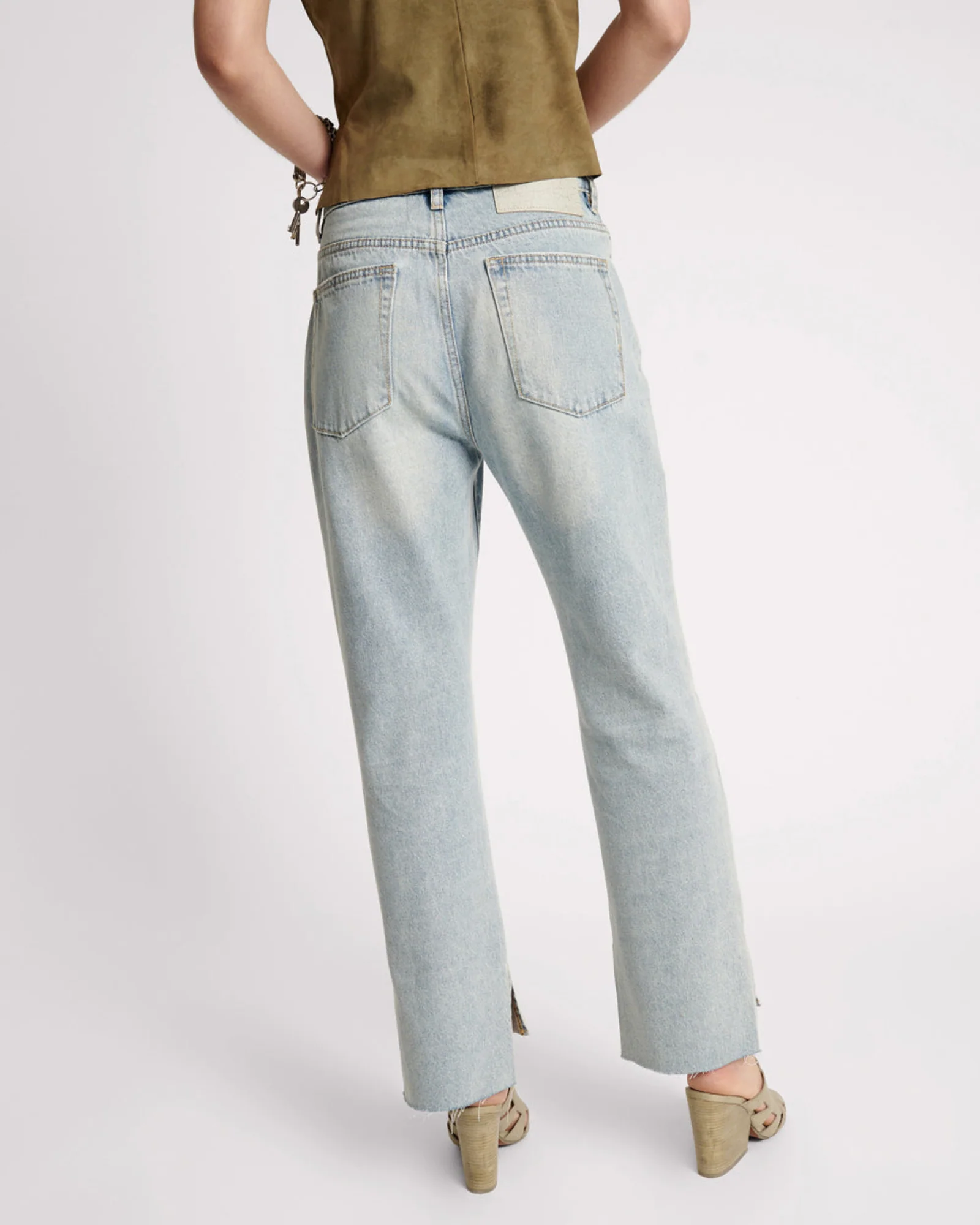 Hooligans Low Waist Relaxed Straight Leg Denim Jeans - Fleetwood - Image 3