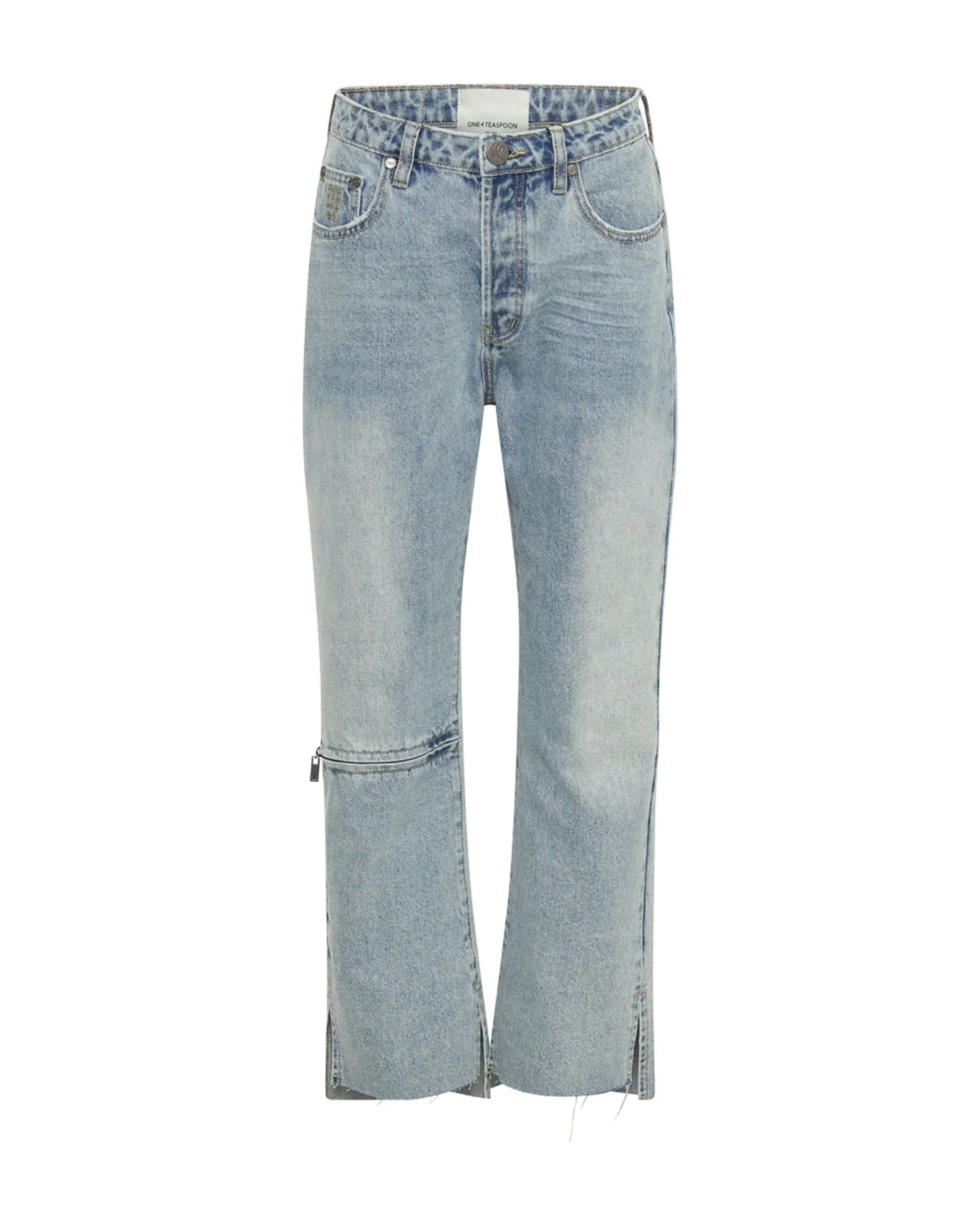 Hooligans Low Waist Relaxed Straight Leg Denim Jeans - Fleetwood - Image 6