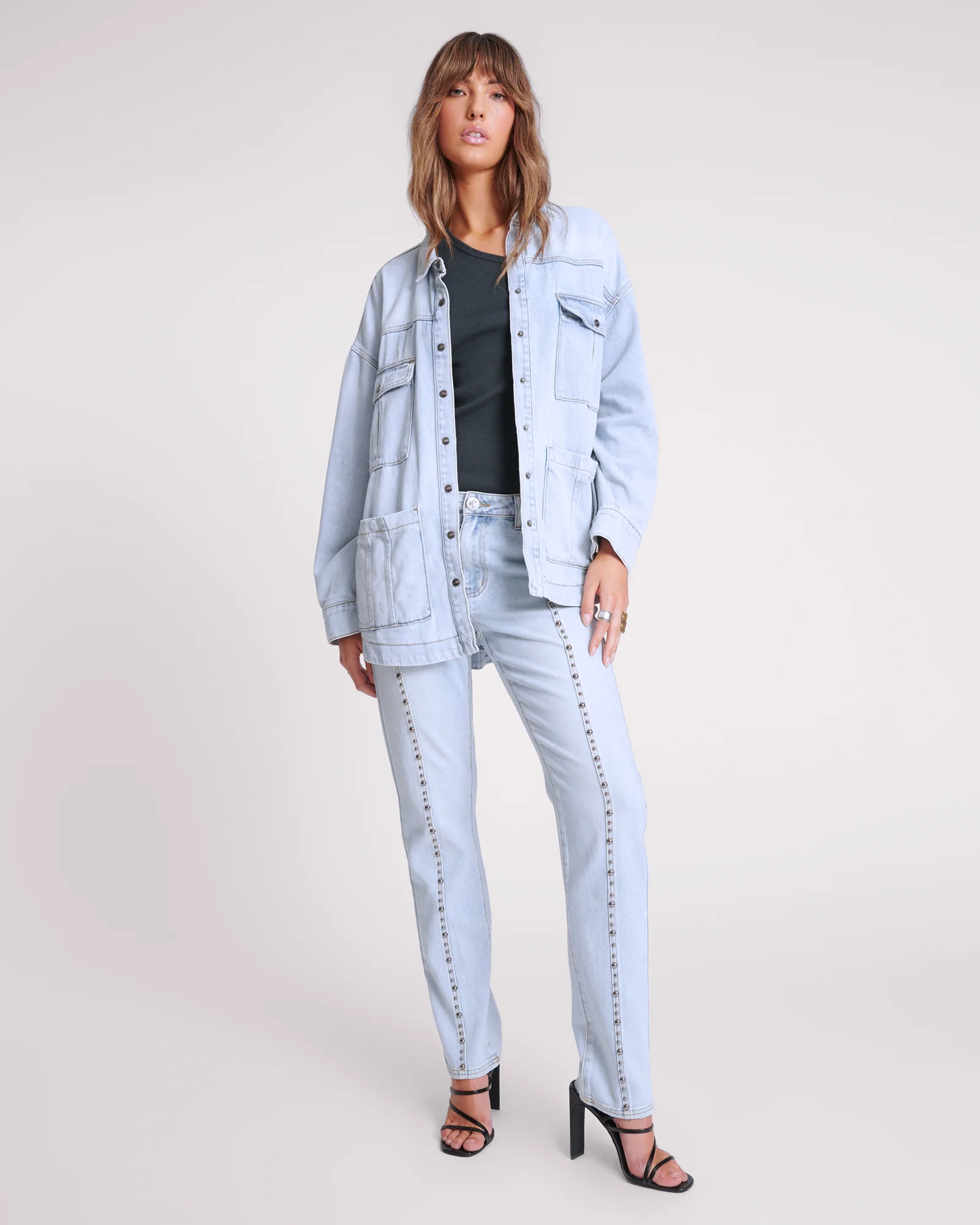 Longline Denim Jacket - Hustler - Image 5