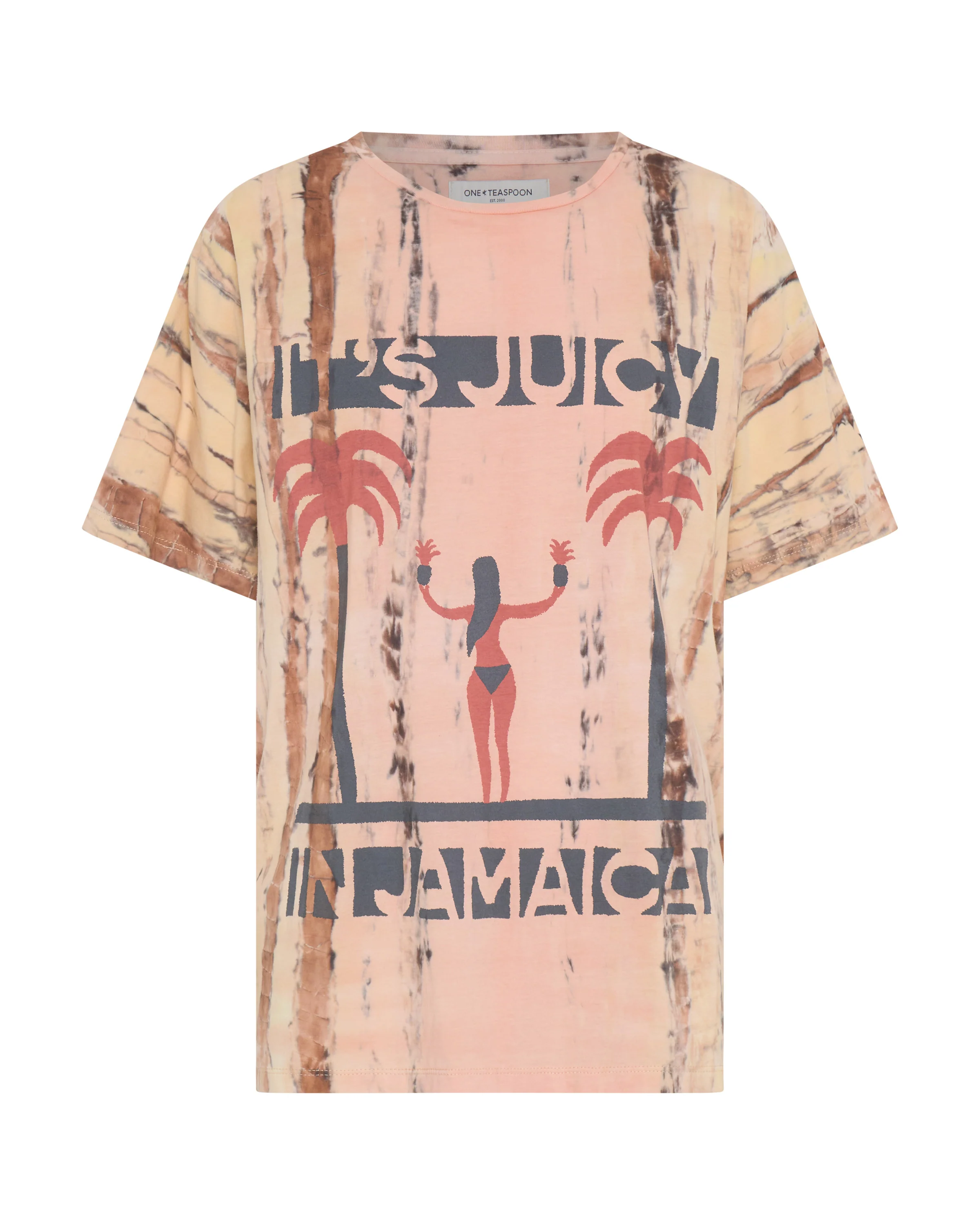 Its Juicy In Jamaica Boyfriend Tee - Peach - Image 6