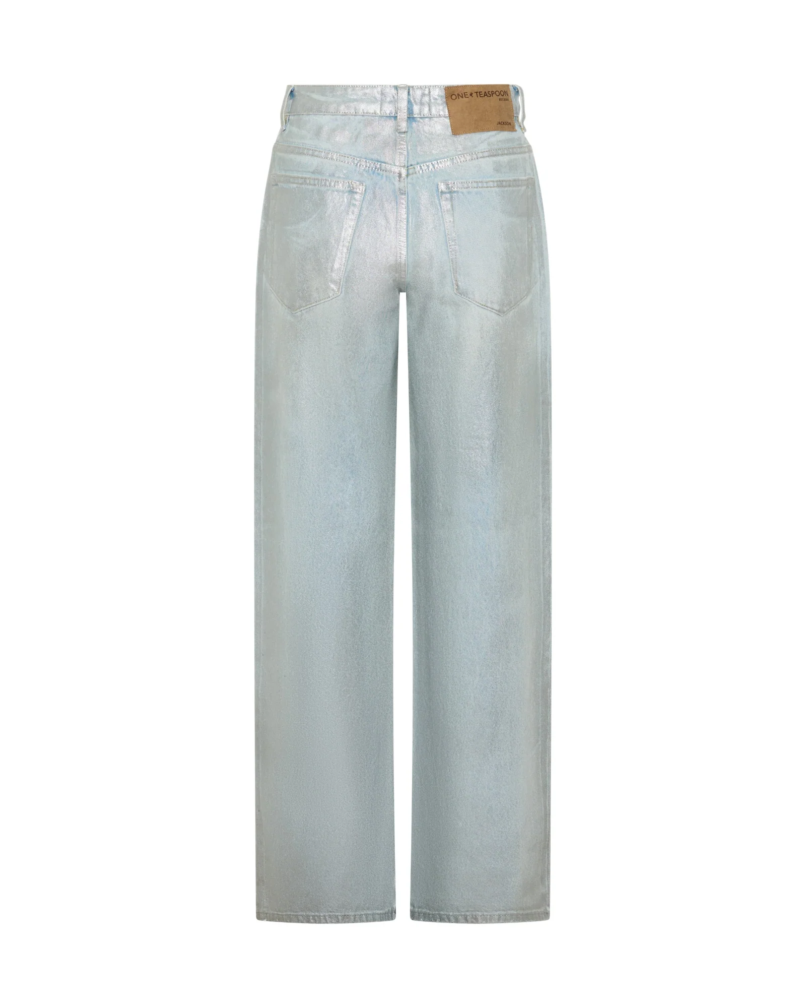 Jackson Mid Waist Wide Leg Denim Jeans - Blue Chrome - Image 10