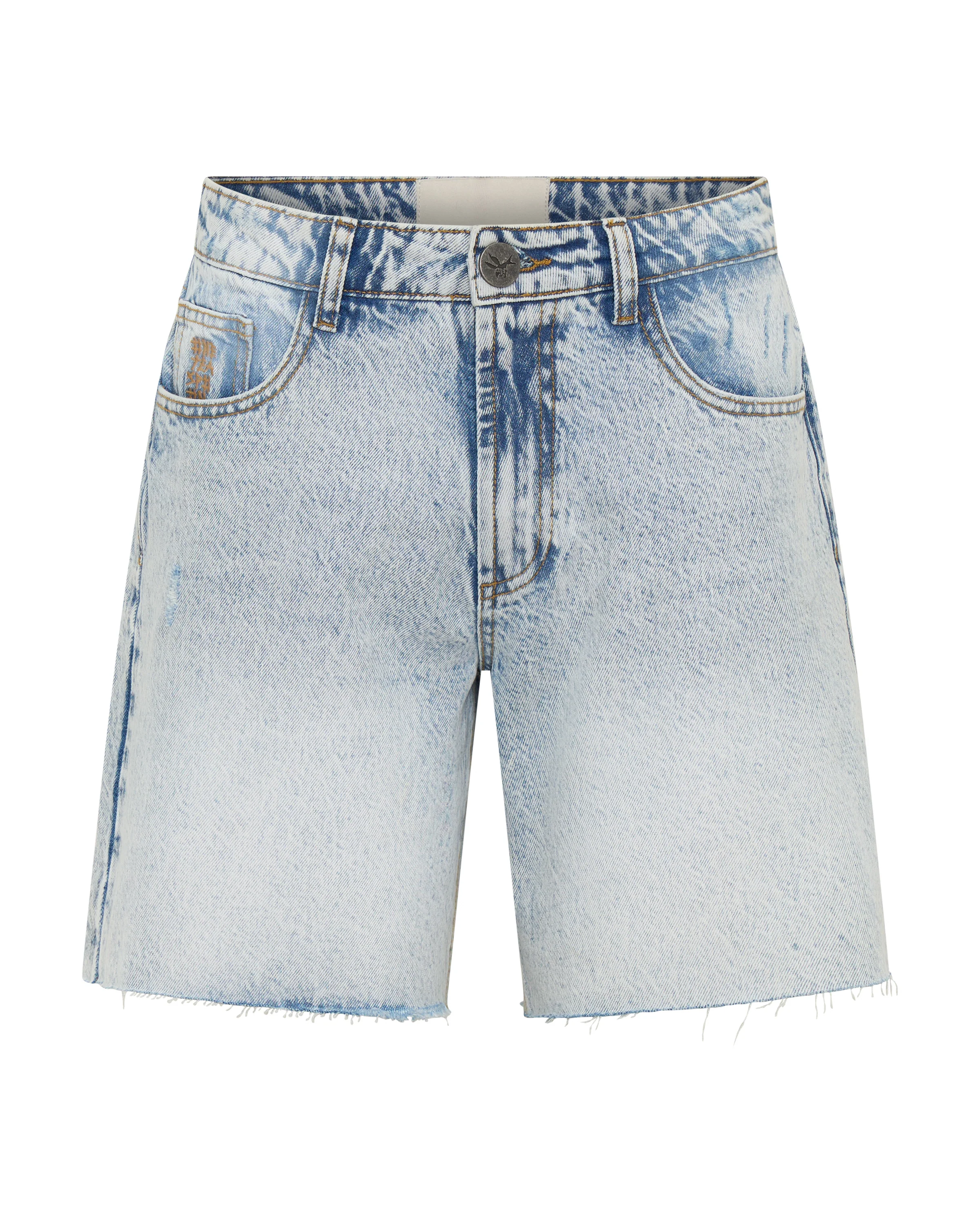 Jackson Mid Waist Wide Leg Shorts - Whisper Blue - Image 11