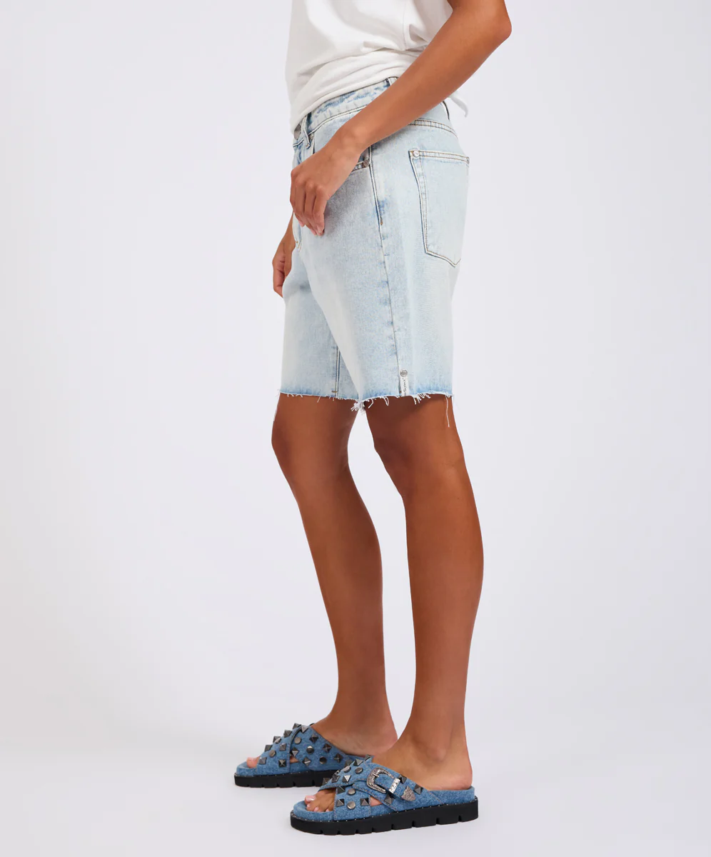 Jacksons Mid Waist Wide Leg Denim Shorts - Image 7