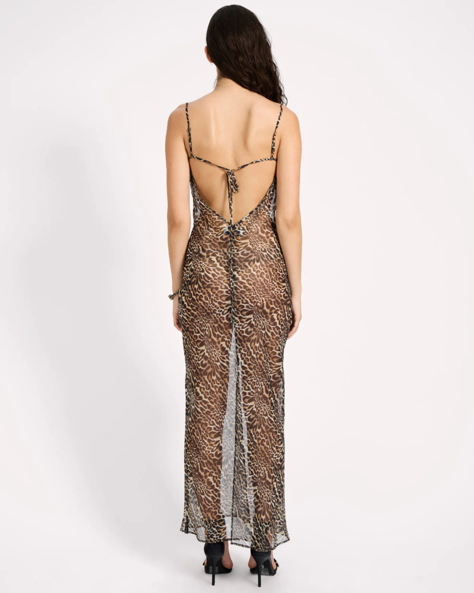 Jagger Maxi Slip Dress - Leopard Print - Image 5